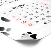 Willekeurige Hond Paw Prints En Rode Harten 2024 K Foto Afdruk (Hoek)