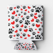 Willekeurige honden schilderen afdrukken en rode h blikjeskoeler (Achterkant)