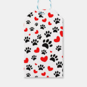 Willekeurige honden schilderen afdrukken en rode h cadeaulabel (Voorkant)