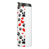 Willekeurige honden schilderen afdrukken en rode h thermosbeker (Geroteerd rechts)