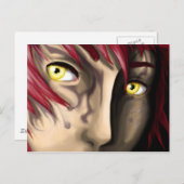 Willekeurige jongen in emo-modus briefkaart (Voorkant / Achterkant)