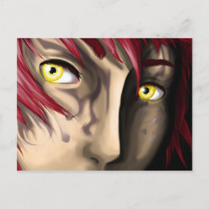 Willekeurige jongen in emo-modus briefkaart