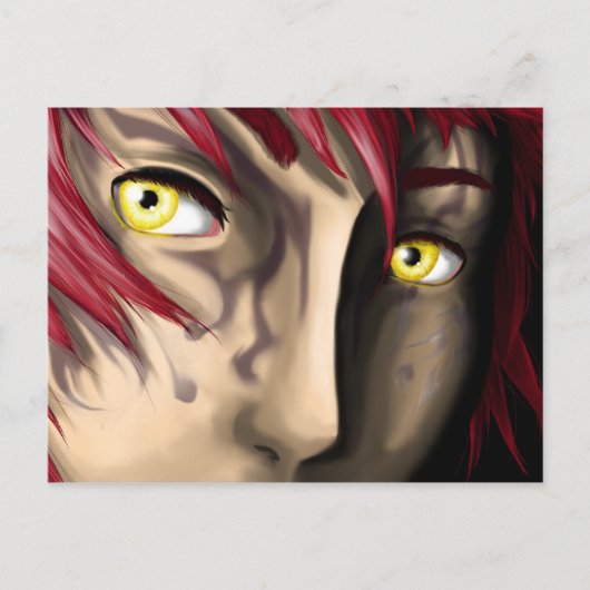 Willekeurige jongen in emo-modus briefkaart (Voorkant)