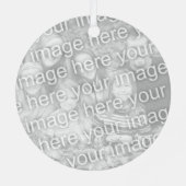 Willekeurige kanselarij met aangepaste foto metalen ornament (Achterkant)