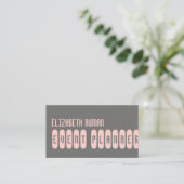 WILLEKEURIGE KLEUR Fun typografie visitekaartje (Staand voorkant)