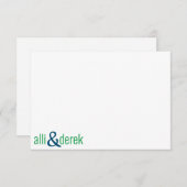 Willekeurige kleur - Koppelblok gepersonaliseerde Bedankkaart (Voorkant / Achterkant)