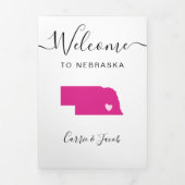 Willekeurige Kleur Nebraska Kaart Trouw Welkom Iti (Cover)