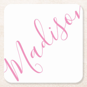 Willekeurige kleur - Script Name Paper Onderzetter