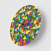 Willekeurige kleurrijke driehoeken ronde klok (Hoek)