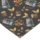 willekeurige koffiesymbolen lange tafelloper (Hoek)