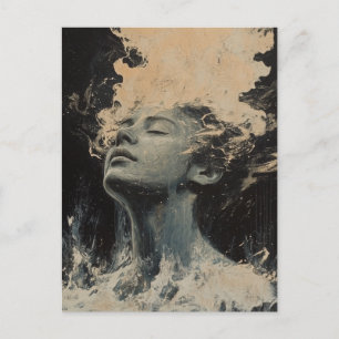 Willekeurige kunst die mijn kat maakte briefkaart