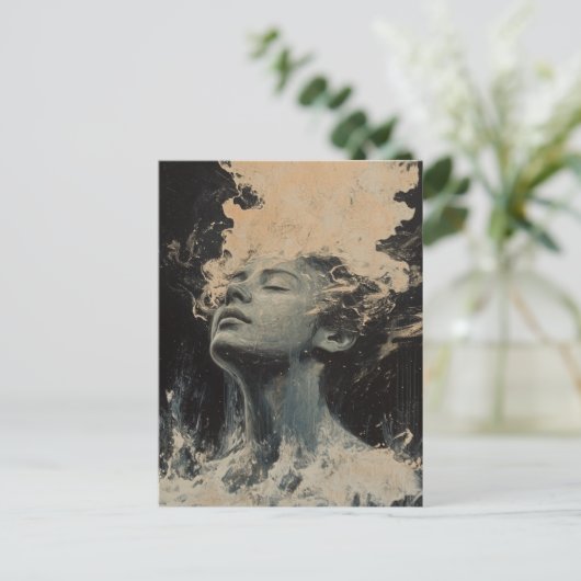 Willekeurige kunst die mijn kat maakte briefkaart (Staand voorkant)