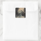 Willekeurige kunst die mijn kat maakte vierkante sticker (Tas)