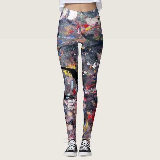 willekeurige kunst leggings (Voorkant)