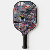 willekeurige kunst pickleball paddle (Achterkant)