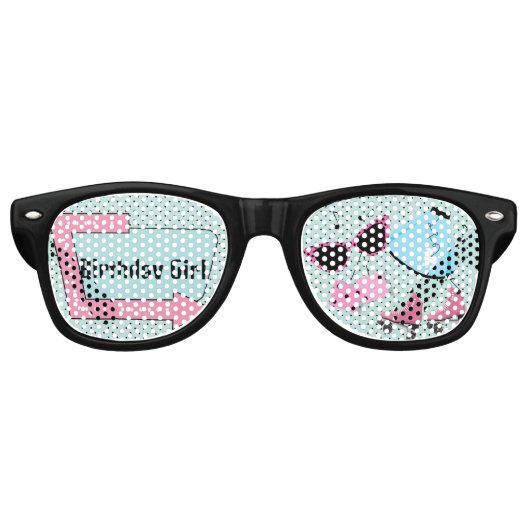 Willekeurige leeftijd, 1950's Retro Verjaardag Zonnebril (Voorkant)