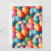 Willekeurige leeftijd | Kitty Kat Regenboog Ballon Kaart (Achterkant)