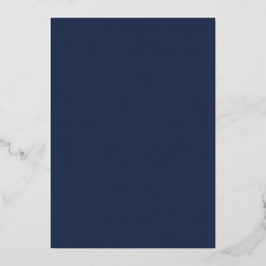 Willekeurige leeftijd | Navy Blauw en Goud Script Folie Uitnodiging (Achterkant)