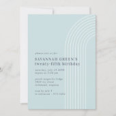 Willekeurige leeftijd | Pastel Lichtblauw Modern E Kaart (Voorkant)