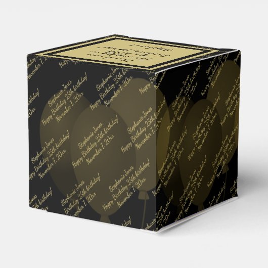 Willekeurige leeftijd - Uw aangepaste berichtpatro Bedankdoosjes (Achterkant)