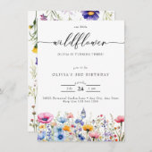 Willekeurige leeftijd | Wildflower Verjaardag Kaart (Voorkant / Achterkant)