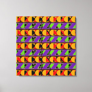 Willekeurige letters canvas afdruk