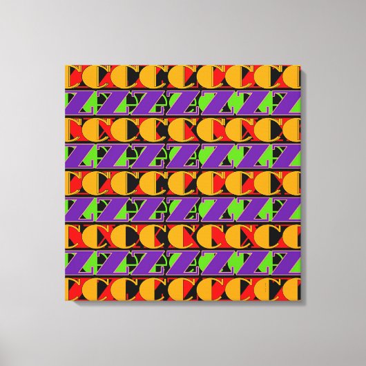 Willekeurige letters canvas afdruk (Voorkant)