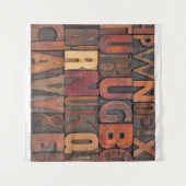 willekeurige letters -  letterpershout wandkleed (Voorkant (horizontaal))