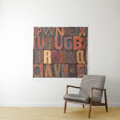 willekeurige letters -  letterpershout wandkleed (In situ)