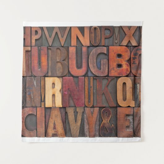 willekeurige letters -  letterpershout wandkleed (Voorkant)