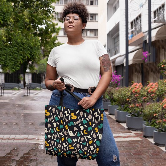 Willekeurige letters tote bag