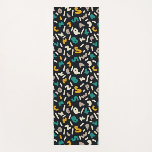 willekeurige letters yogamat (Voorkant)