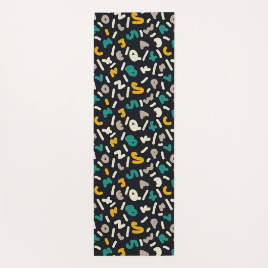 willekeurige letters yogamat (Achterkant)