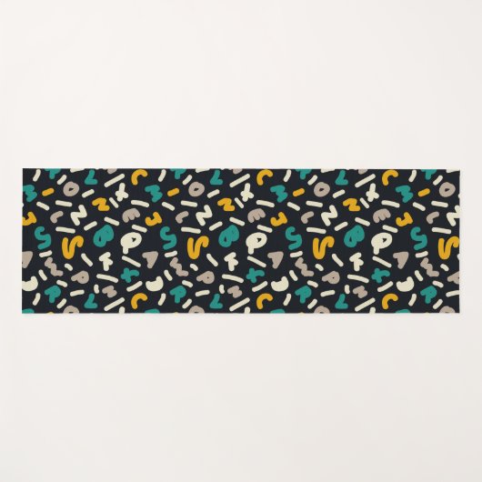 willekeurige letters yogamat (Voorkant (horizontaal))