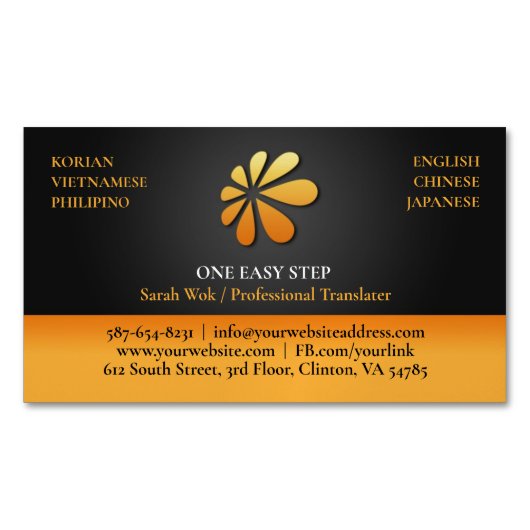 Willekeurige Logo Magnetisch Visitekaartje (Voorkant)