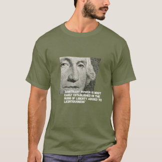 "willekeurige macht" George Washington-shirt T-shirt