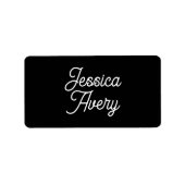 Willekeurige naam | Bewerkbaar  gestileerd script  Etiket (Voorkant)