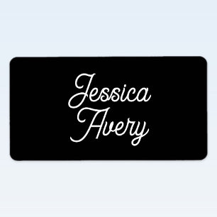 Willekeurige naam   Bewerkbaar  gestileerd script  Etiket