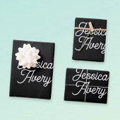 Willekeurige naam | Bewerkbaar  gestileerd script  Inpakpapier Vel