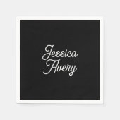 Willekeurige naam | Bewerkbaar gestileerd script Servet (Voorkant)