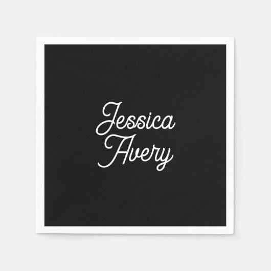 Willekeurige naam | Bewerkbaar  gestileerd script  Servet (Voorkant)