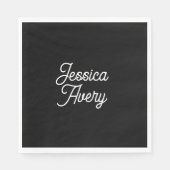 Willekeurige naam | Bewerkbaar gestileerd script Servet (Voorkant)