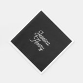 Willekeurige naam | Bewerkbaar gestileerd script Servet (Hoek)