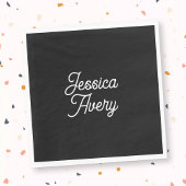 Willekeurige naam | Bewerkbaar gestileerd script Servet