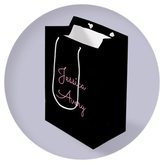 Willekeurige naam | Cool Editable Pink Script op z Medium Cadeauzakje