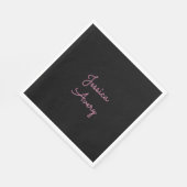 Willekeurige naam | Cool Editable Pink Script op z Servet (Hoek)