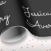 Willekeurige naam | Cool Editable White Script op  Cadeaupapier