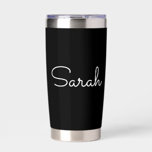Willekeurige naam Cool Editable White Script op Geïsoleerde Drinkbeker