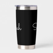 Willekeurige naam | Cool Editable White Script op Geïsoleerde Drinkbeker (Rechts)