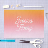 Willekeurige naam |  gestileerd script kleurrijke  tissuepapier (Craft)